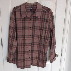 Lee Plaid Long Sleeve Button Down - XXXL